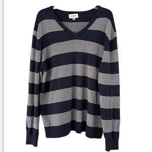 Super Soft Striped V-Neck Sweater